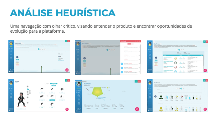 Slide sobre análise heurística da apresentação do relatório